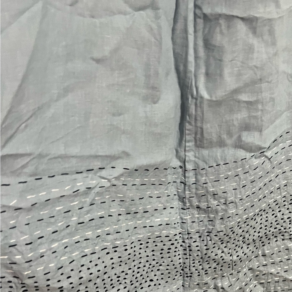 J. Jill Light Blue linen maxi w/kantha hemline - Picture 2 of 5